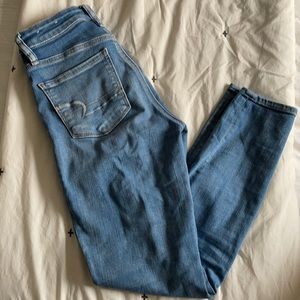 American eagle high waist button skinny Jeans